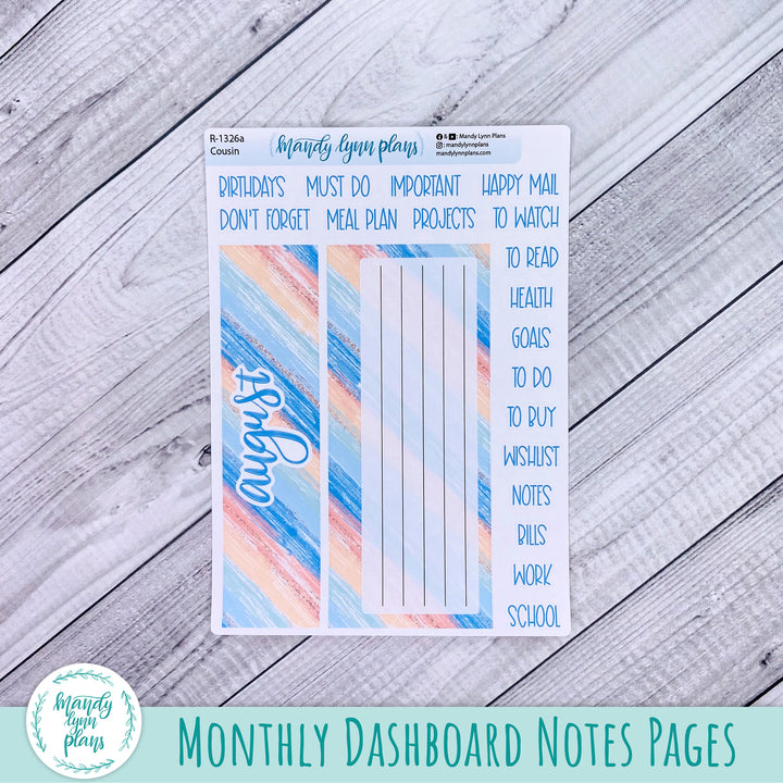 August Hobonichi Cousin Dashboard || Lake Life || R-1326