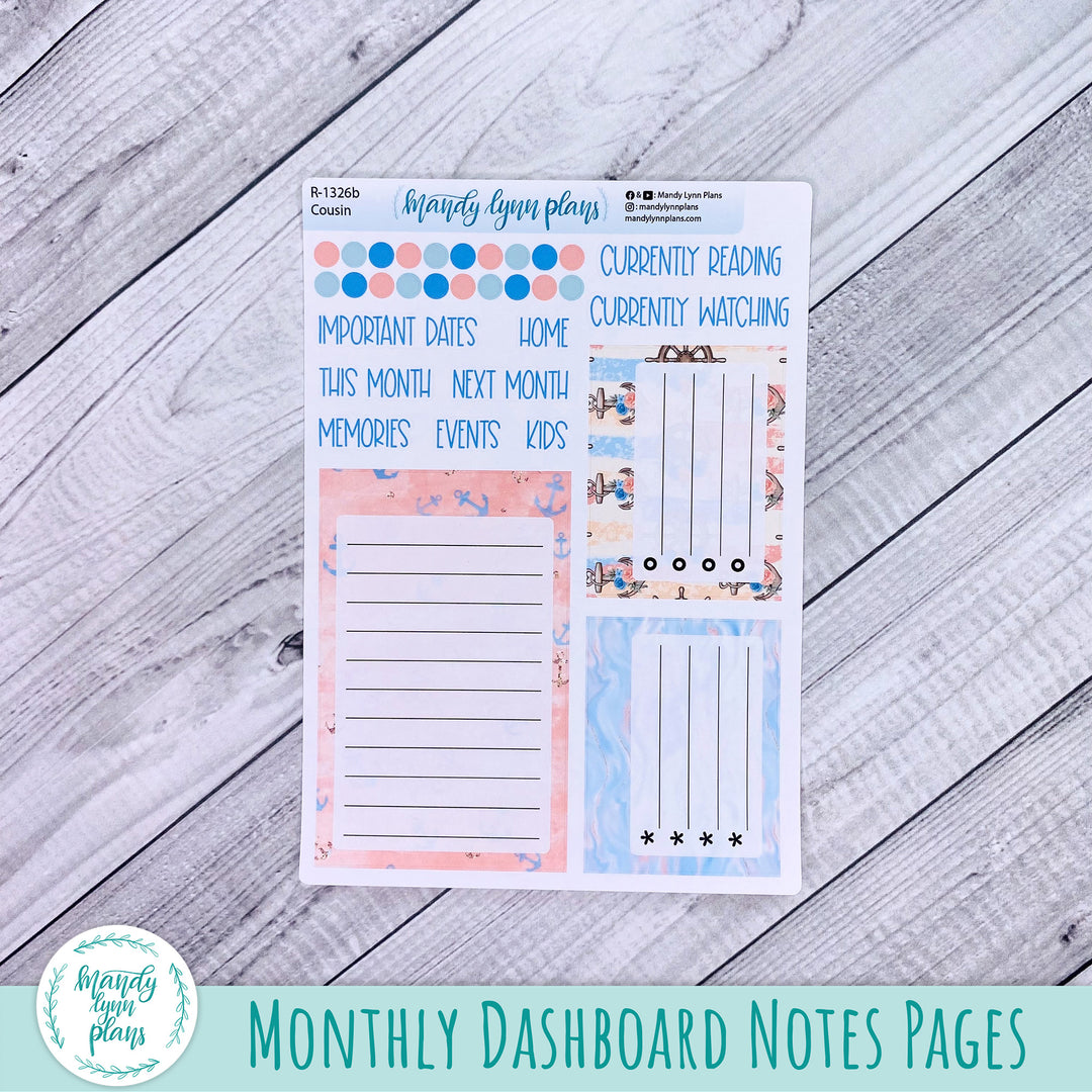 August Hobonichi Cousin Dashboard || Lake Life || R-1326