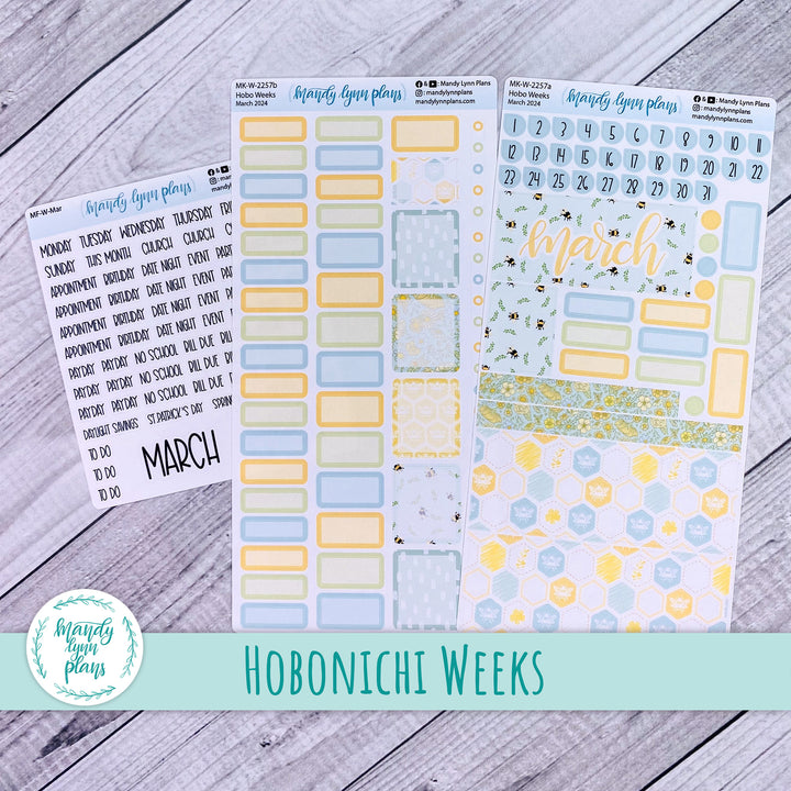 Hobonichi Weeks March 2024 Monthly Kit || Buzzing Garden || MK-W-2257