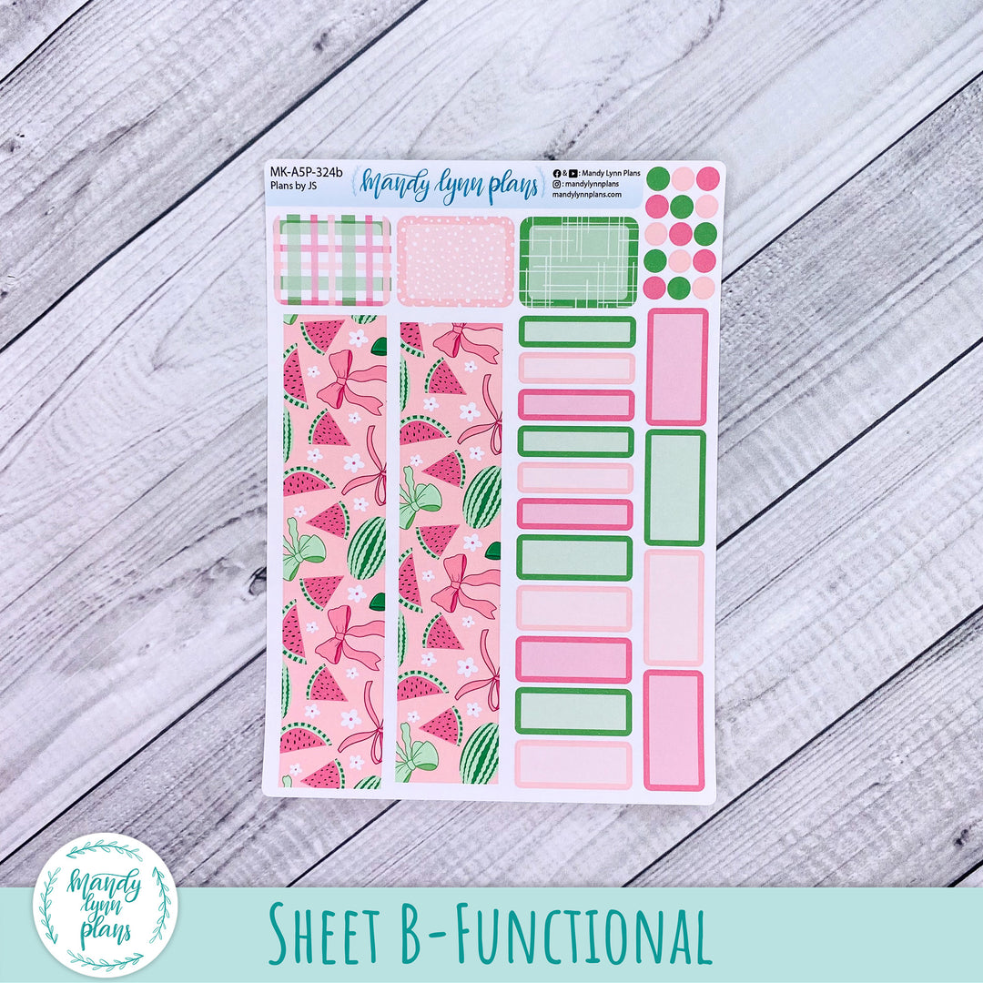 Any Month Plans by Just Scribble Monthly Kit || Watermelons || MK-A5P-324