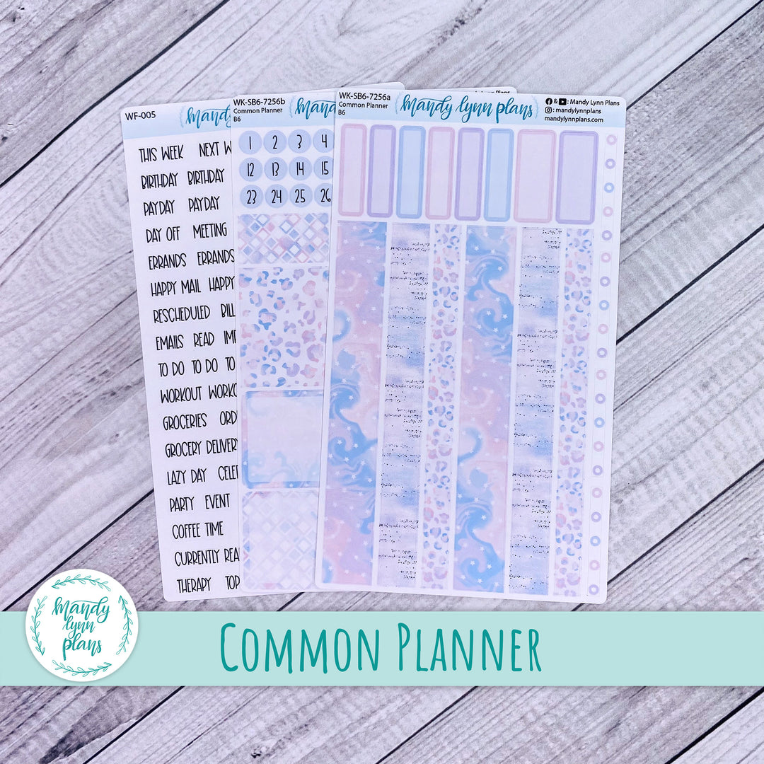 A5, B6, N1 & N2 Common Planner Weekly Kit || Pink and Purple Dreams || 256