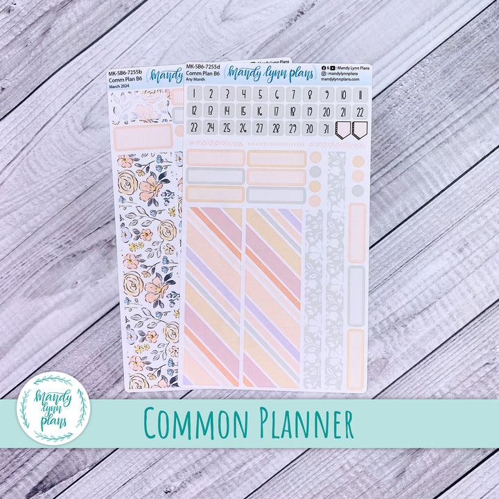 Any Month Common Planner Monthly Kit || Spring Floral || 255