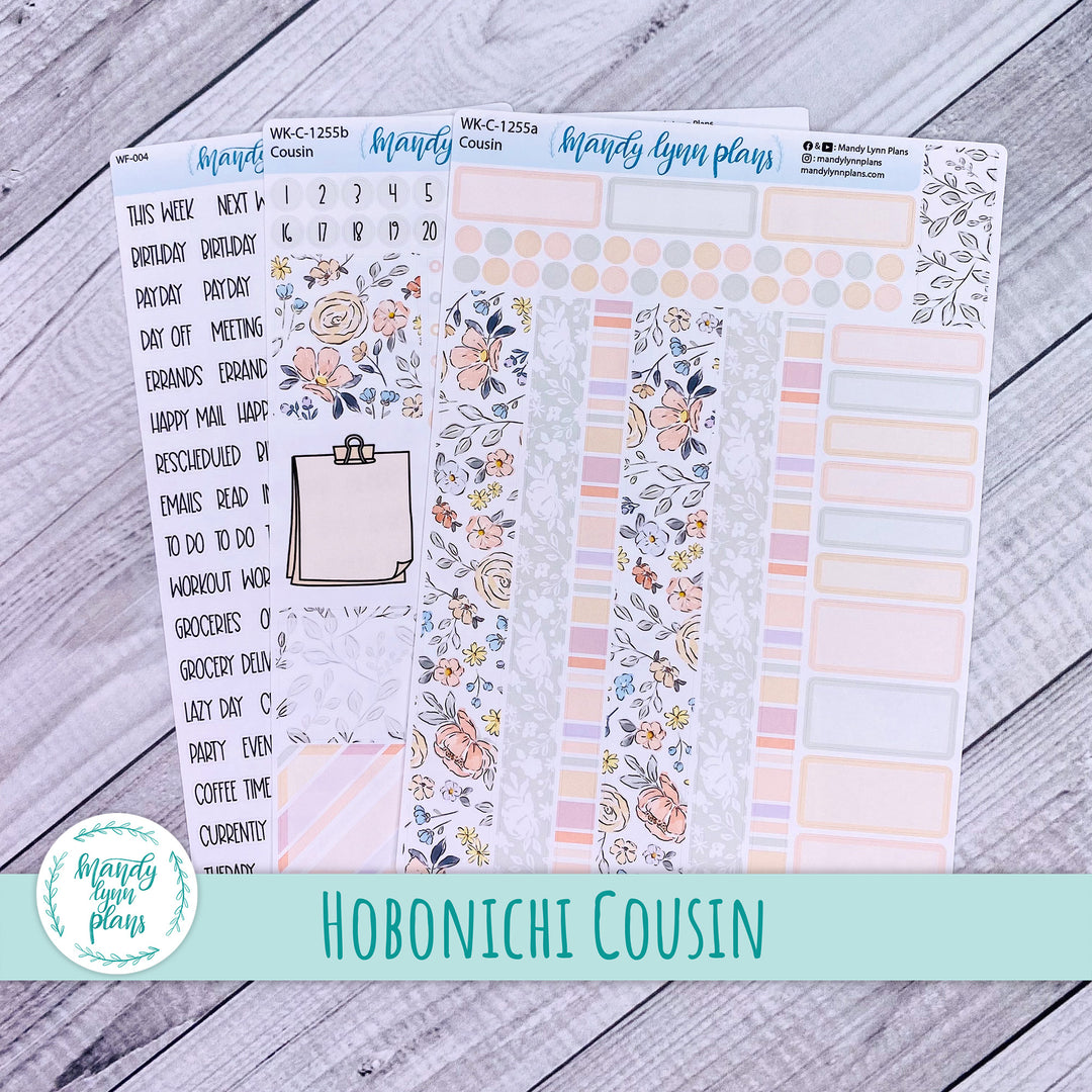 Hobonichi Cousin Weekly Kit || Spring Floral || WK-C-1255
