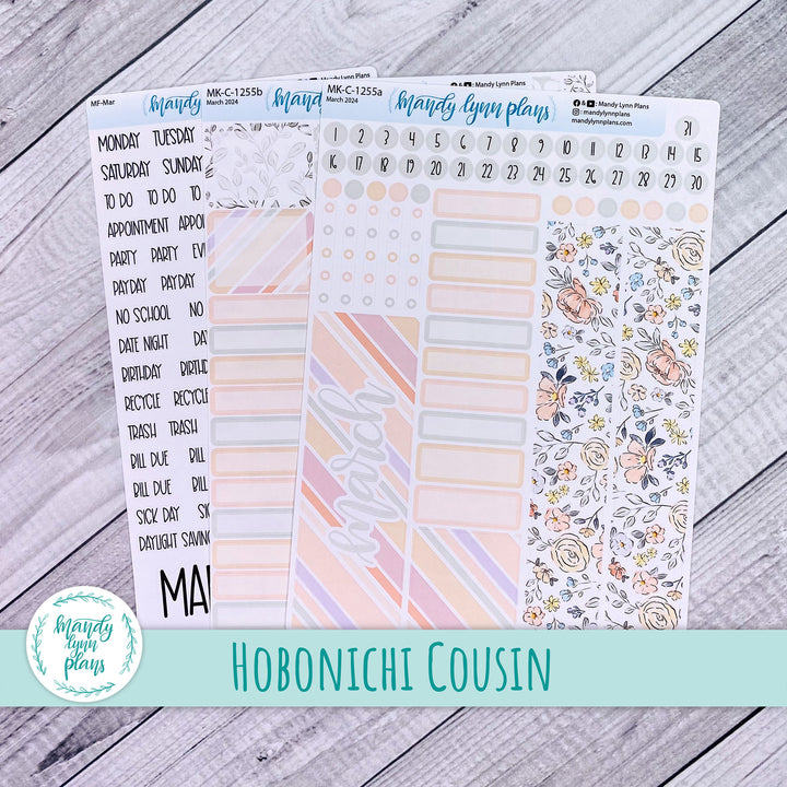 Hobonichi Cousin March 2024 Monthly || Spring Floral || MK-C-1255