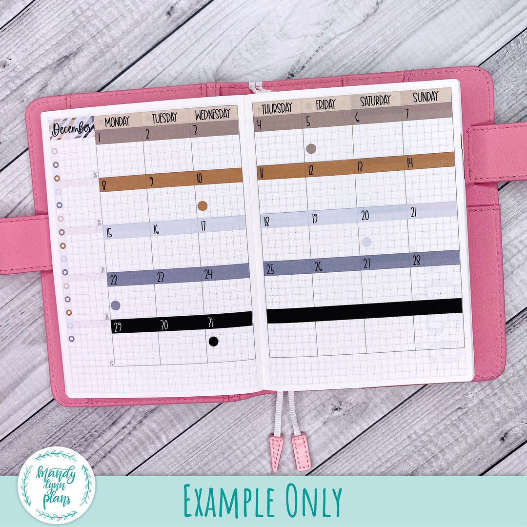 CUSTOM Sunday Start Basic Hobonichi A6 Monthly Kits