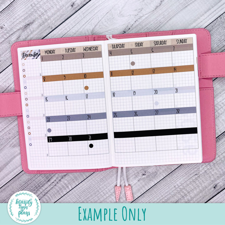 CUSTOM Sunday Start Basic Hobonichi A6 Monthly Kits