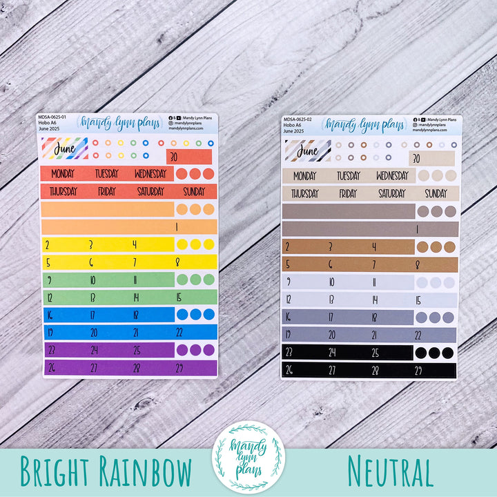CUSTOM Sunday Start Basic Hobonichi A6 Monthly Kits