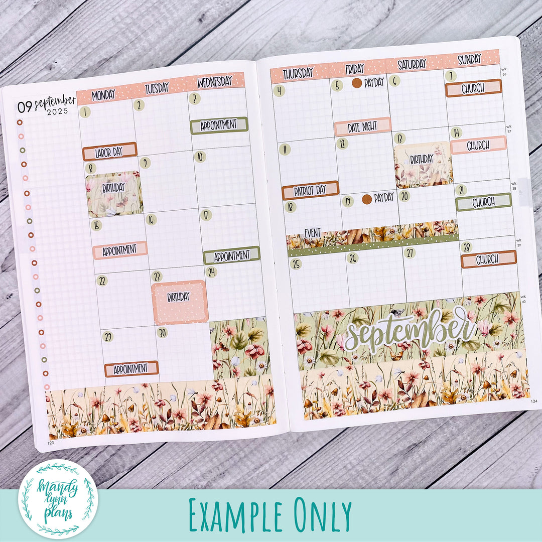 September 2025 Plans by Just Scribble Monthly || Apple Picking || MK-A5P-327