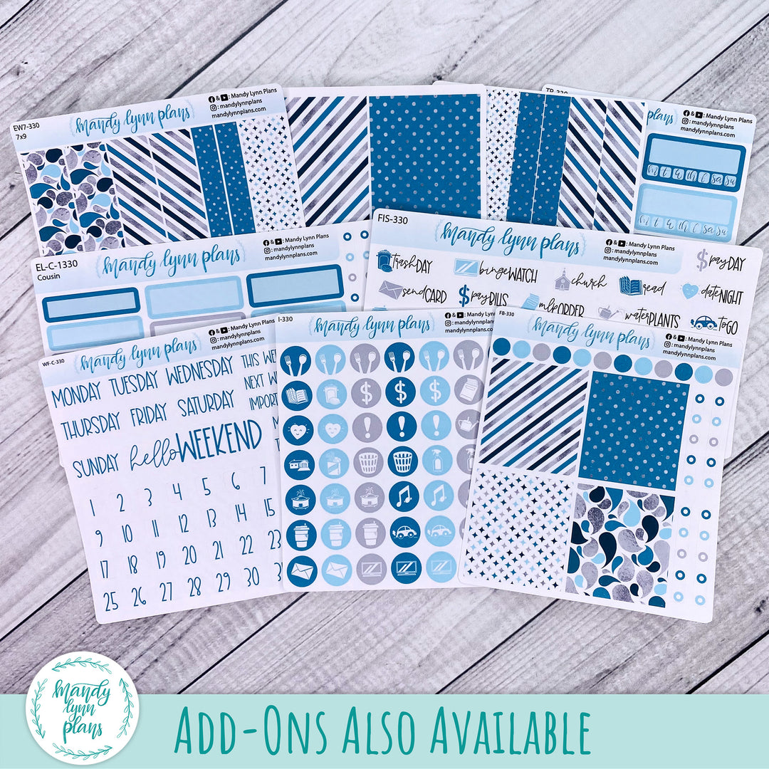 A5 Daily Kit || Teal and Silver || DL-C-1330