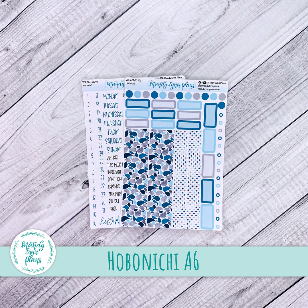 Hobonichi A6 Weekly Kit || Teal and Silver || WK-A6T-3330