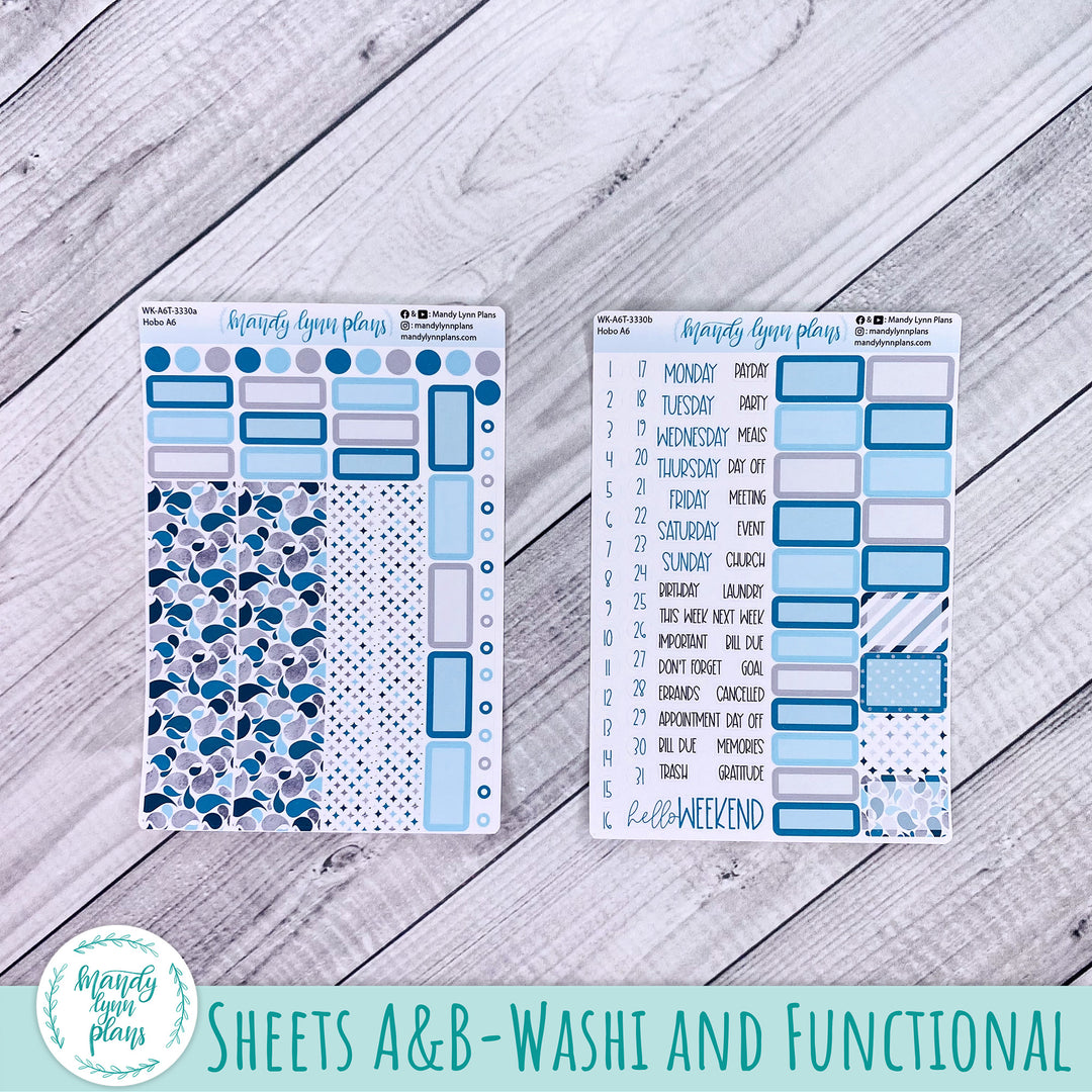 Hobonichi A6 Weekly Kit || Teal and Silver || WK-A6T-3330