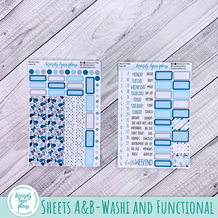 Hobonichi A6 Weekly Kit || Teal and Silver || WK-A6T-3330