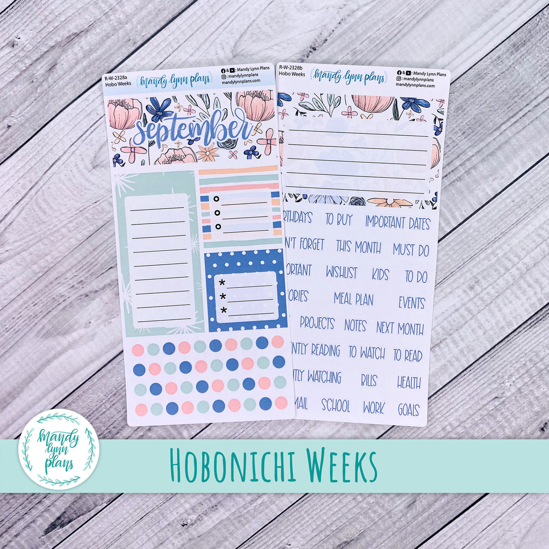 September Hobonichi Weeks Dashboard || Time to Bloom || R-W-2328