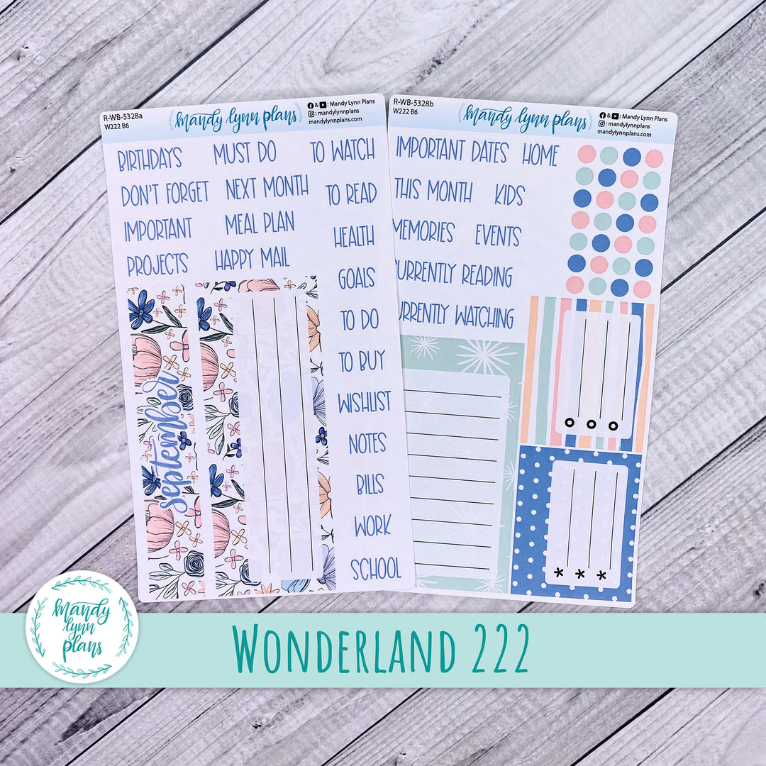 September 2025 Wonderland 222 Dashboard || Time to Bloom || 328