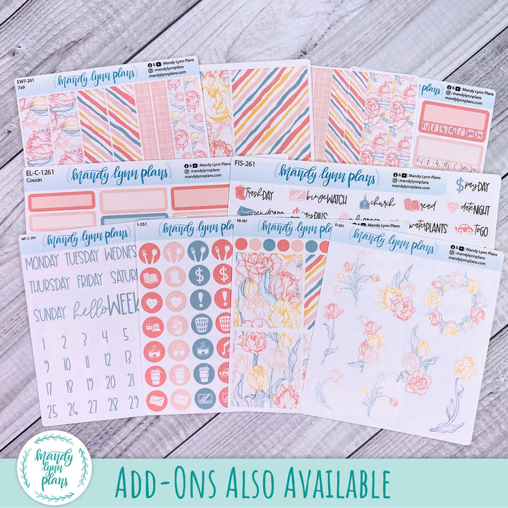 Any Month Common Planner Monthly Kit || Tulips || 261