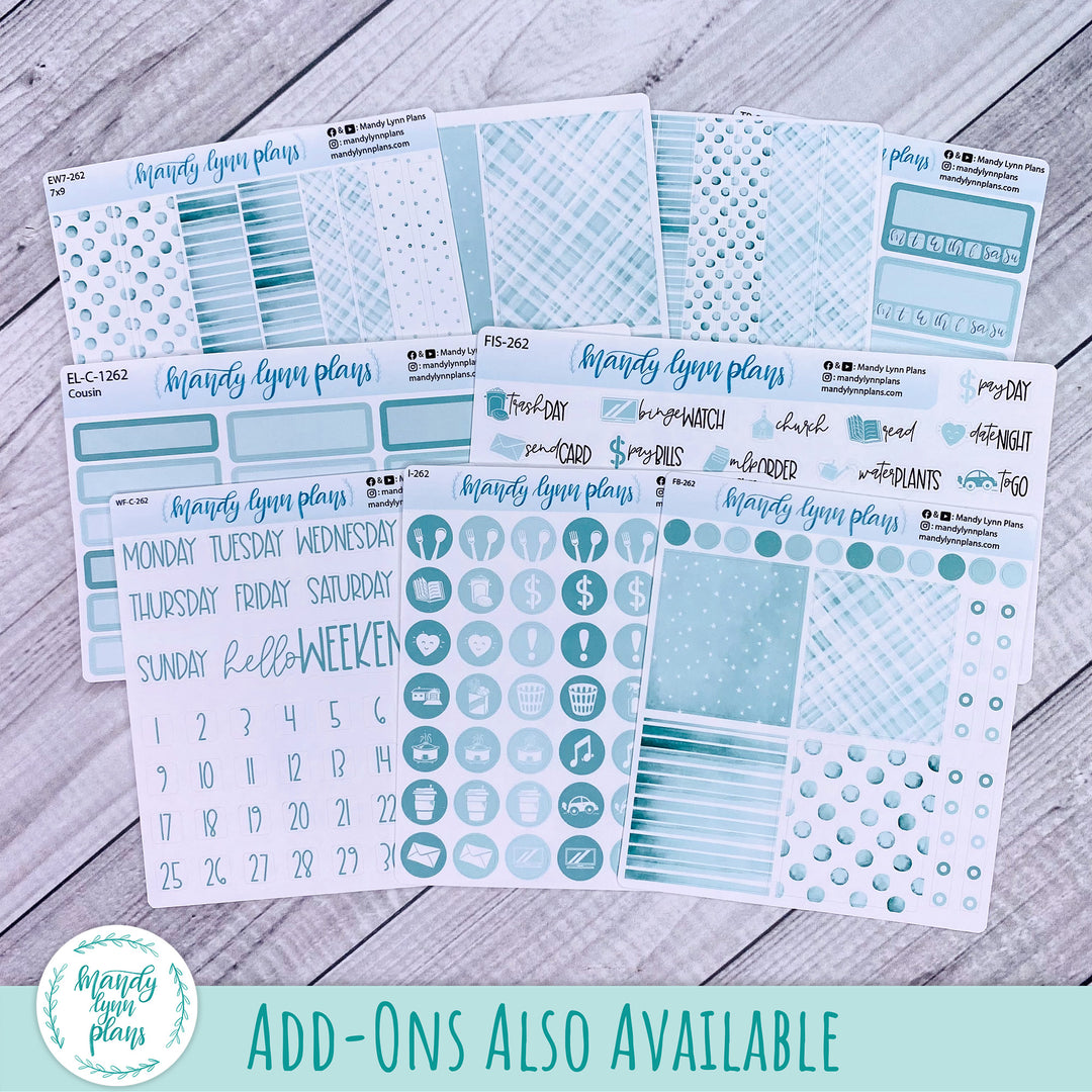 A5, B6, N1 & N2 Common Planner Weekly Kit || Terrific Teal || 262