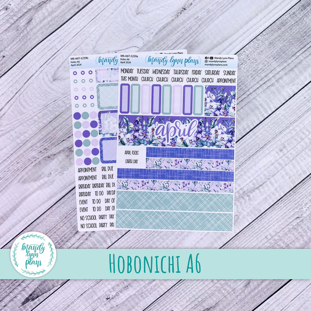 Hobonichi A6 April 2024 Monthly Kit || Orchids || MK-A6T-3259