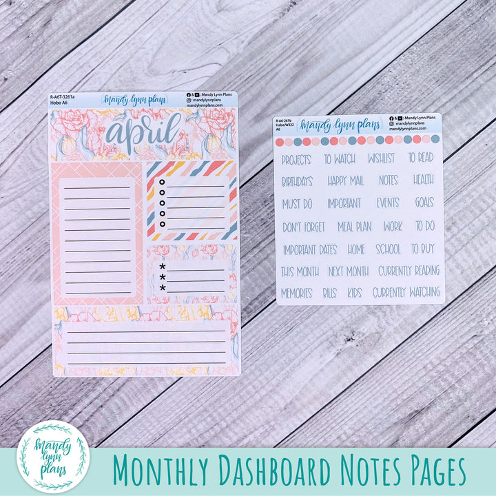 April A6 Hobonichi Dashboard || Tulips || R-A6T-3261