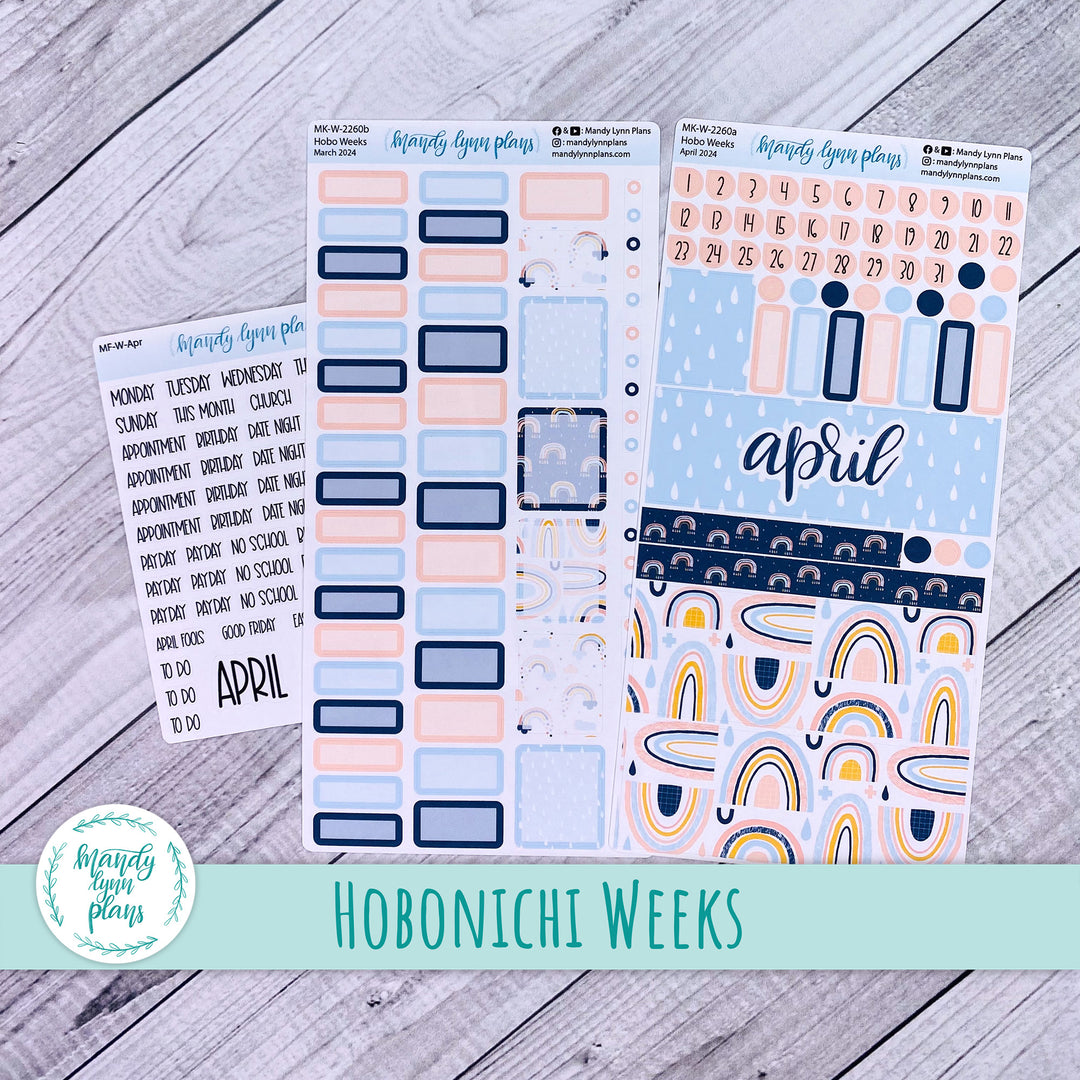 Hobonichi Weeks April 2024 Monthly Kit || Over the Rainbow || MK-W-2260