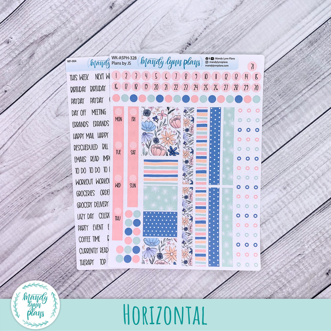 A5 Plans by Just Scribble Weekly Kit || Time to Bloom || 328