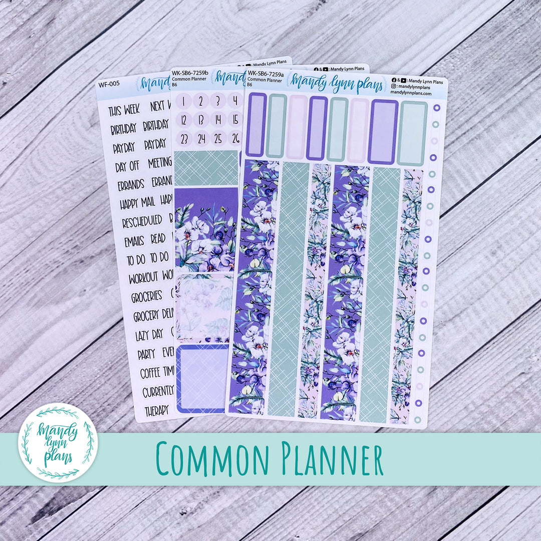A5, B6, N1 & N2 Common Planner Weekly Kit || Orchids || 259