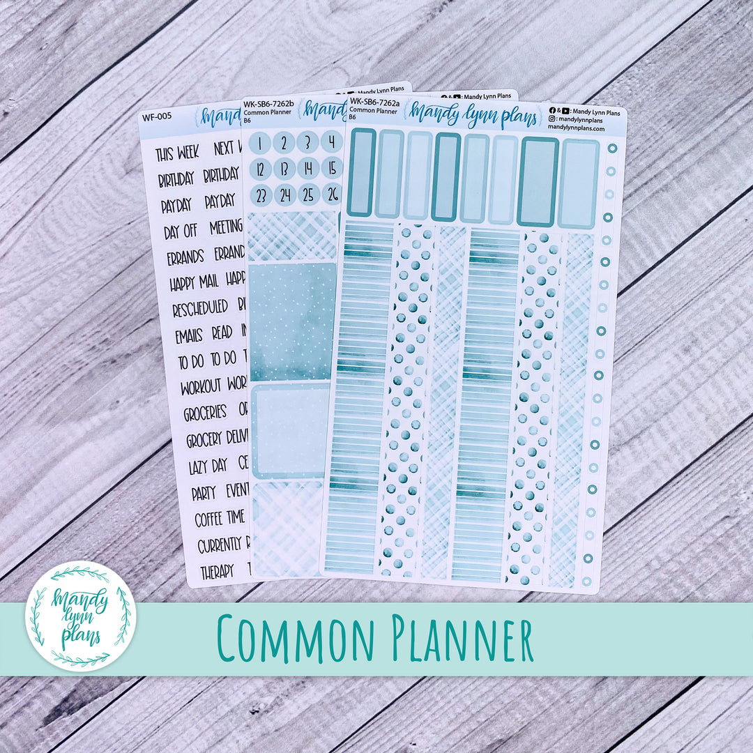 A5, B6, N1 & N2 Common Planner Weekly Kit || Terrific Teal || 262