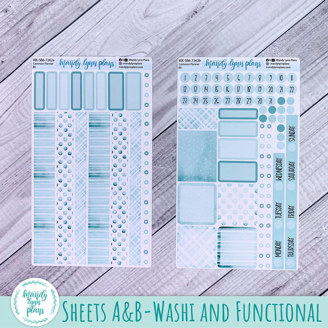 A5, B6, N1 & N2 Common Planner Weekly Kit || Terrific Teal || 262