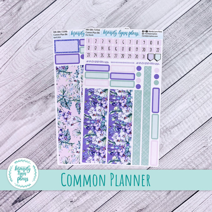 Any Month Common Planner Monthly Kit || Orchids || 259