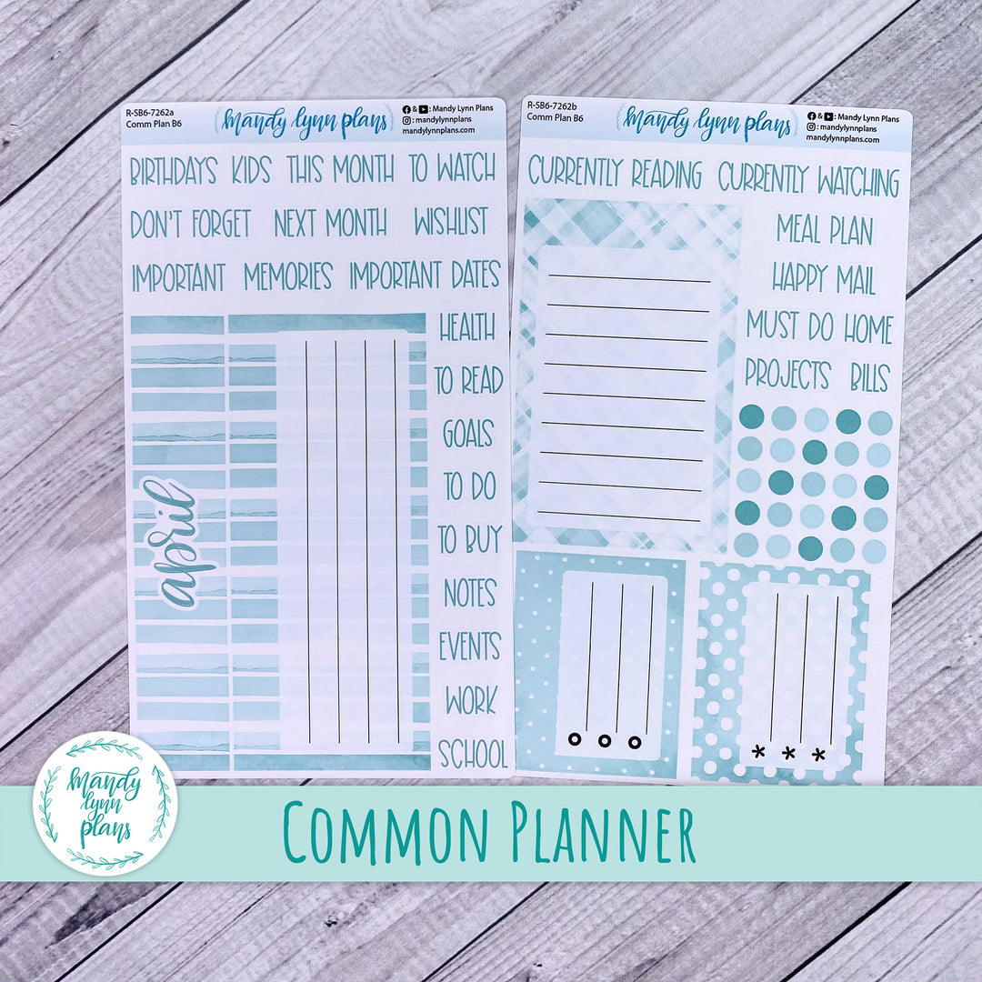April Common Planner Dashboard || Terrific Teal || 262