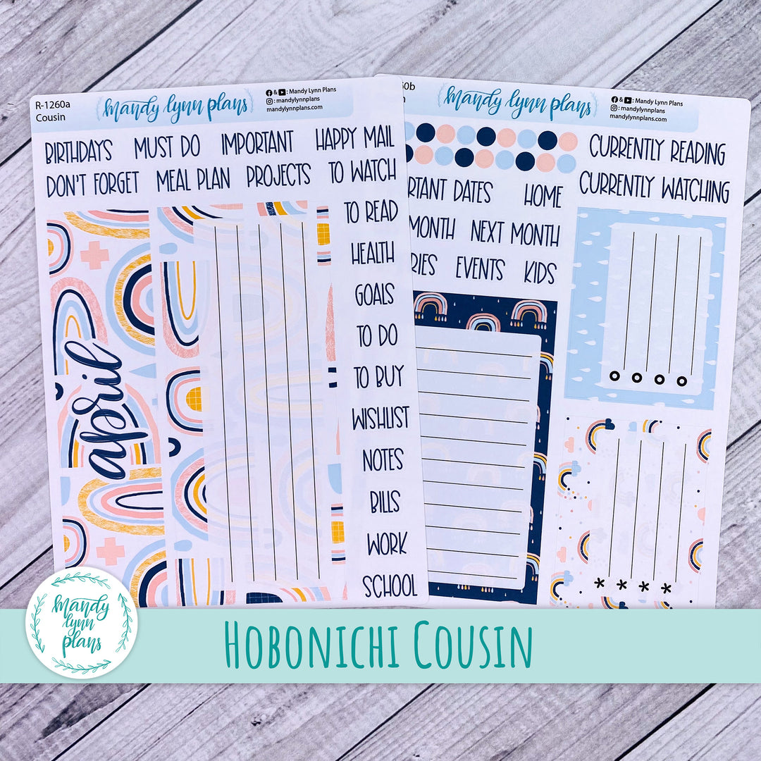 April Hobonichi Cousin Dashboard || Over the Rainbow || R-1260
