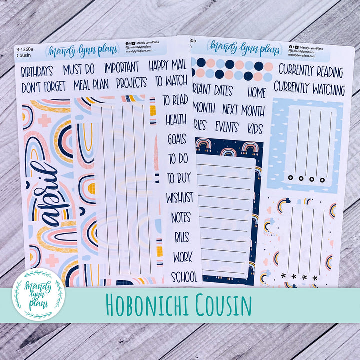 April Hobonichi Cousin Dashboard || Over the Rainbow || R-1260