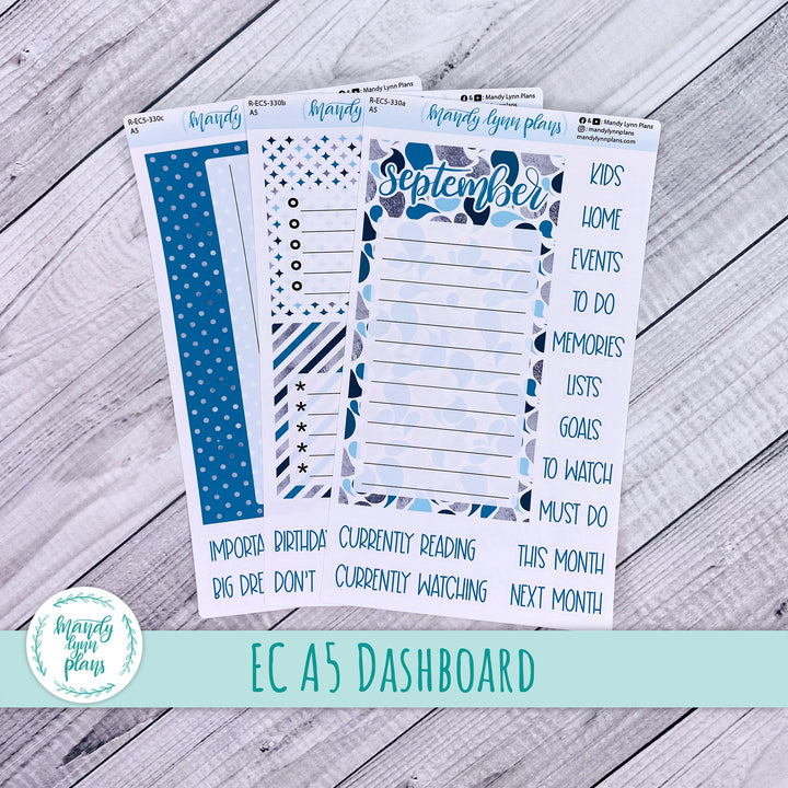 September EC A5 Dashboard Kit || Teal and Silver || R-EC5-330