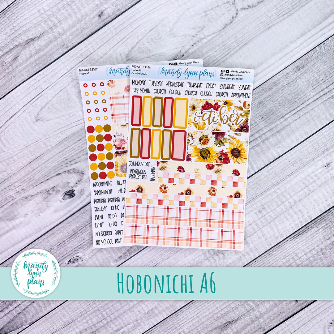 Hobonichi A6 October 2025 Monthly Kit || Warm Autumn || MK-A6T-3332