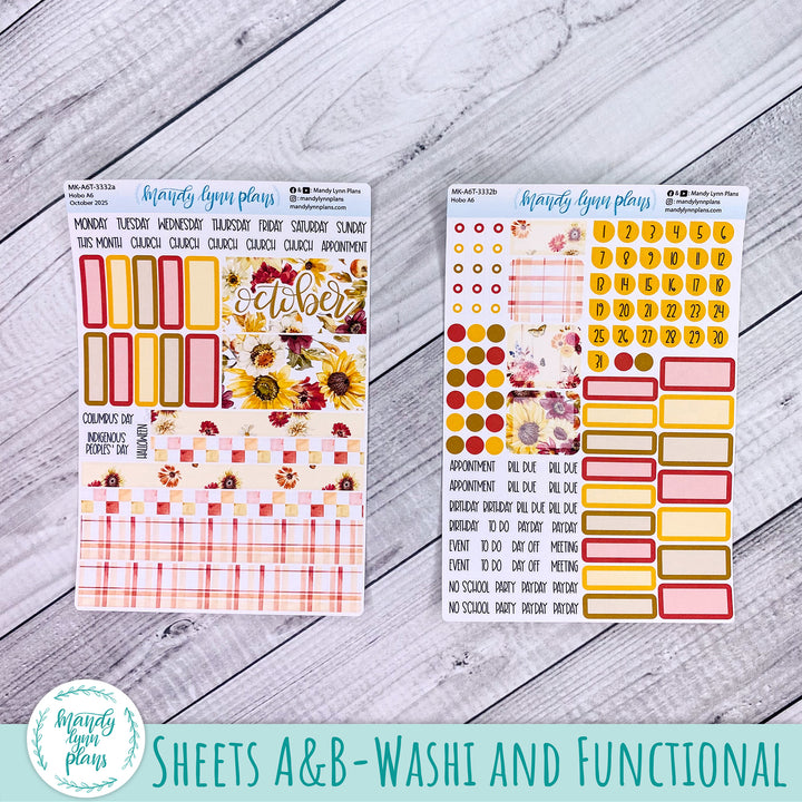 Hobonichi A6 October 2025 Monthly Kit || Warm Autumn || MK-A6T-3332