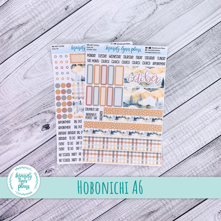Hobonichi A6 October 2025 Monthly Kit || Mountains || MK-A6T-3333