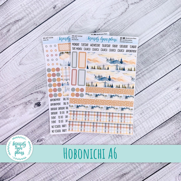Any Month Hobonichi A6 Monthly Kit || Mountains || MK-A6T-3333