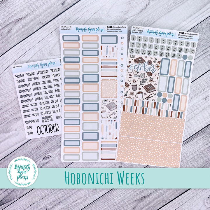 Hobonichi Weeks October 2025 Monthly Kit || Coffee and Books || MK-W-2331