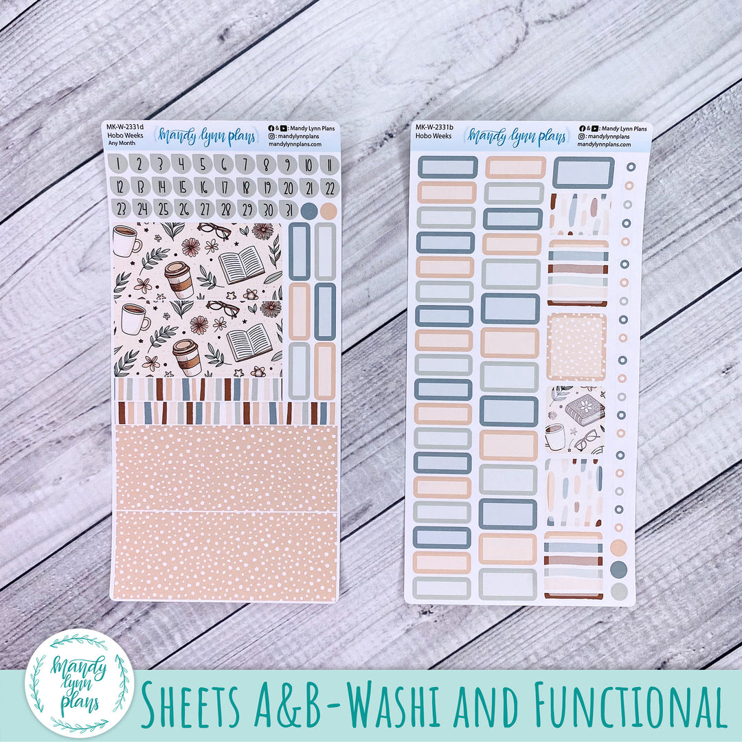 Any Month Hobonichi Weeks Monthly Kit || Coffee and Books || MK-W-2331