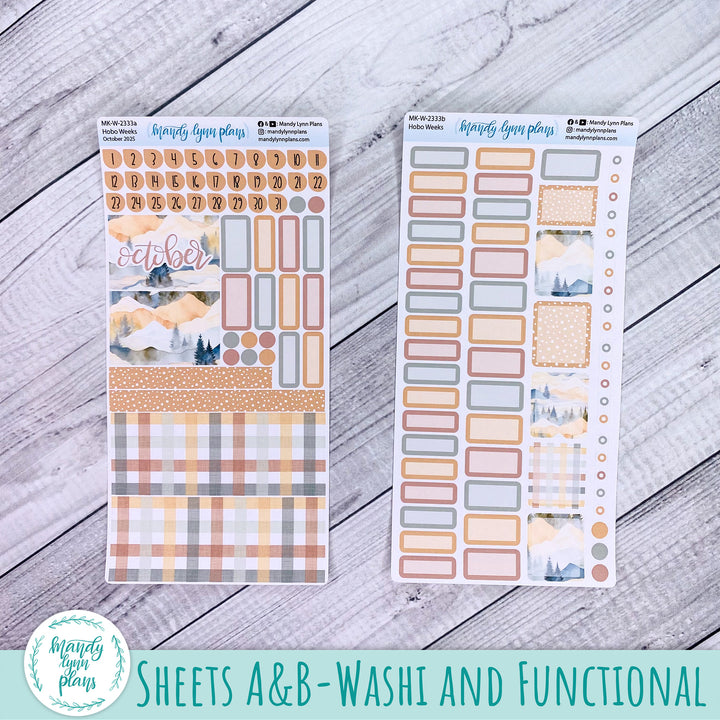 Hobonichi Weeks October 2025 Monthly Kit || Mountains || MK-W-2333
