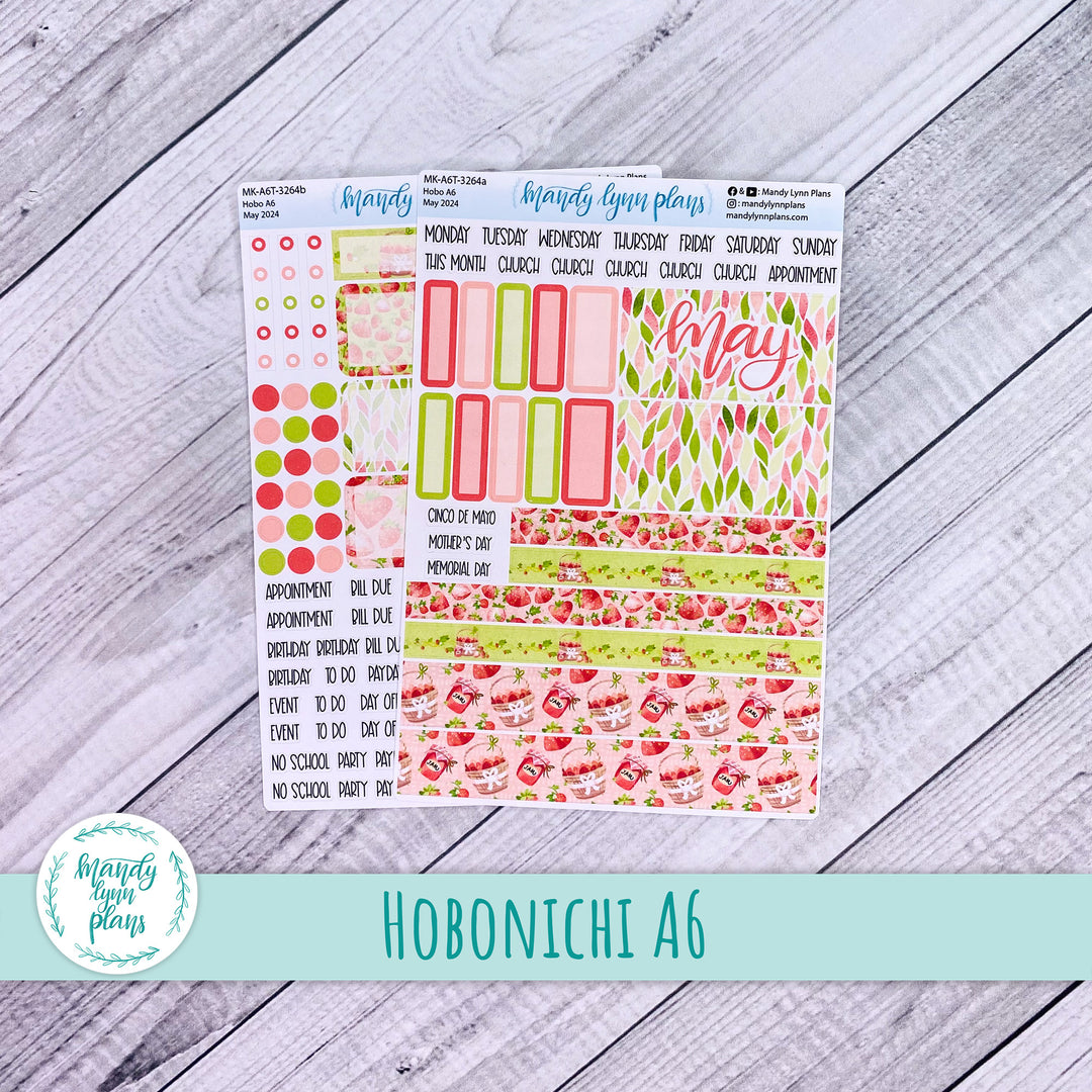 Hobonichi A6 May 2024 Monthly Kit || Strawberry Patch || MK-A6T-3264