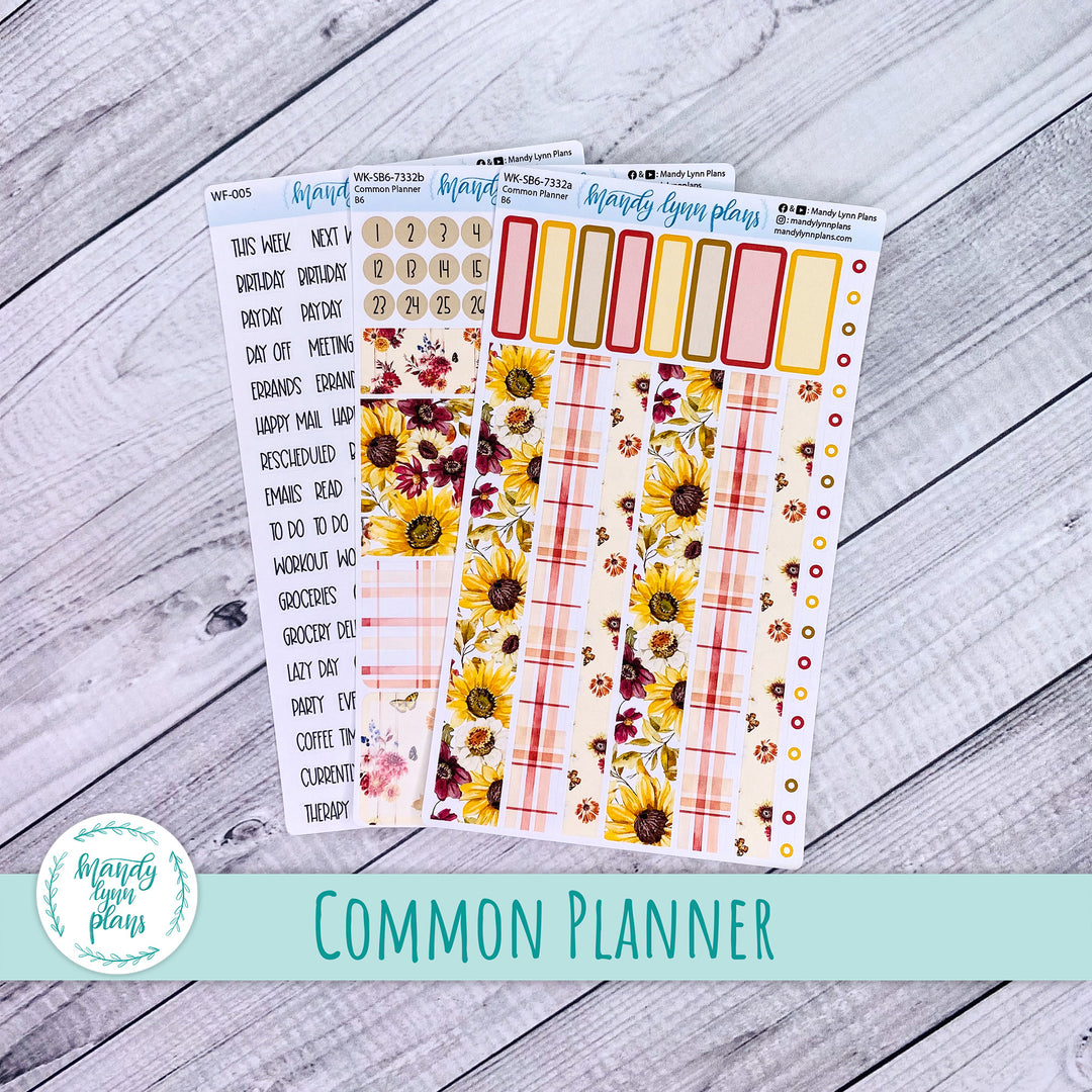 A5, B6, N1 & N2 Common Planner Weekly Kit || Warm Autumn || 332
