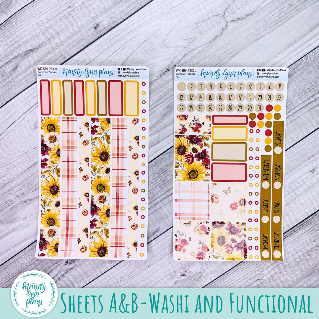A5, B6, N1 & N2 Common Planner Weekly Kit || Warm Autumn || 332