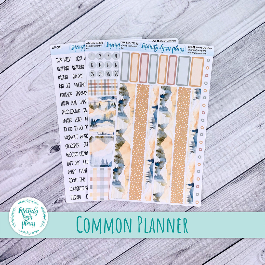 A5, B6, N1 & N2 Common Planner Weekly Kit || Mountains || 333