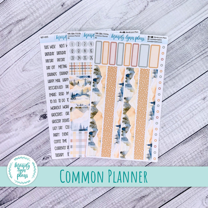 A5, B6, N1 & N2 Common Planner Weekly Kit || Mountains || 333