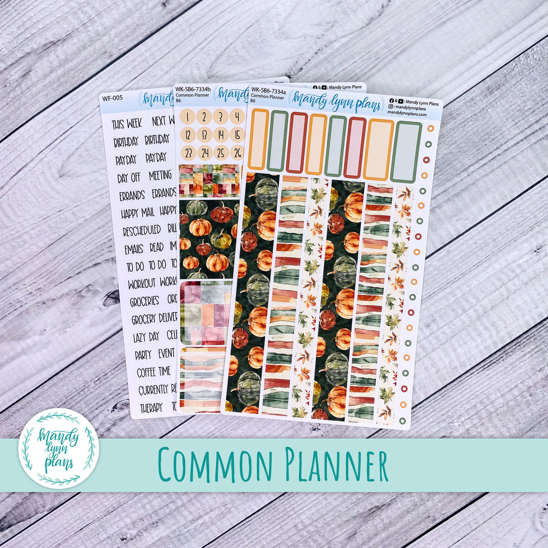 A5, B6, N1 & N2 Common Planner Weekly Kit || Harvest Harmony || 334