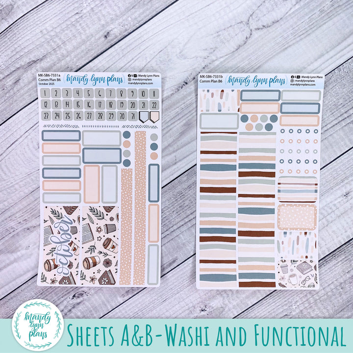 October 2025 Common Planner Monthly Kit || Coffee and Books || 331