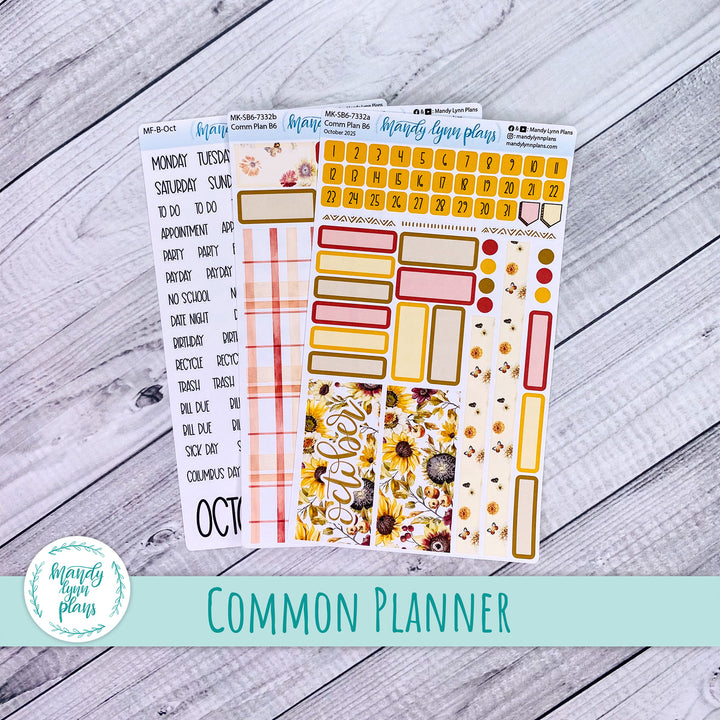 October 2025 Common Planner Monthly Kit || Warm Autumn || 332