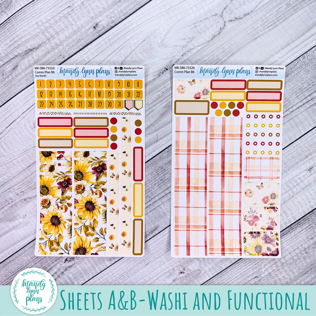 Any Month Common Planner Monthly Kit || Warm Autumn || 332