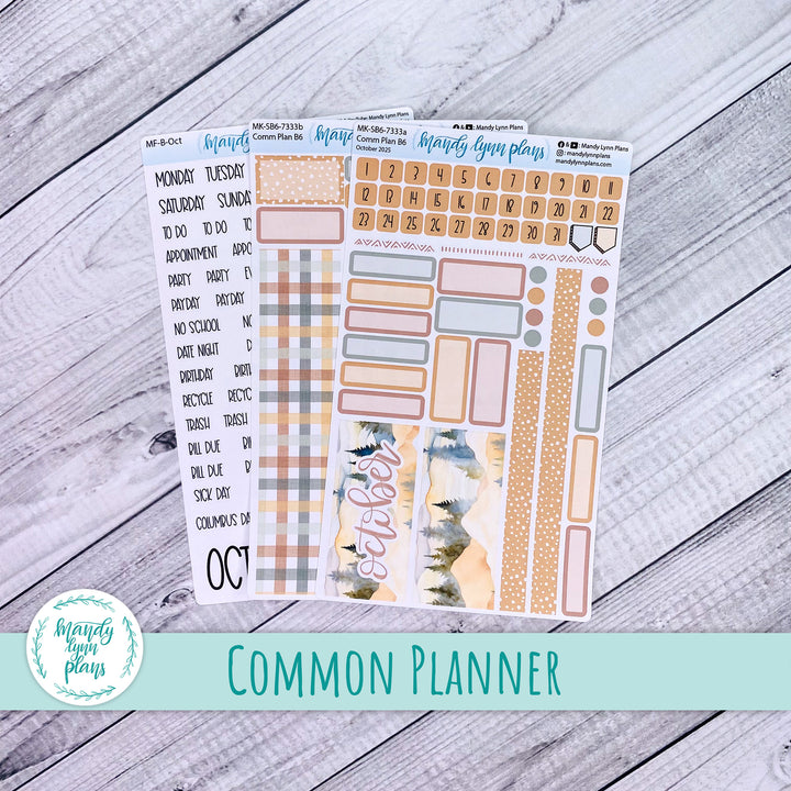 October 2025 Common Planner Monthly Kit || Mountains || 333
