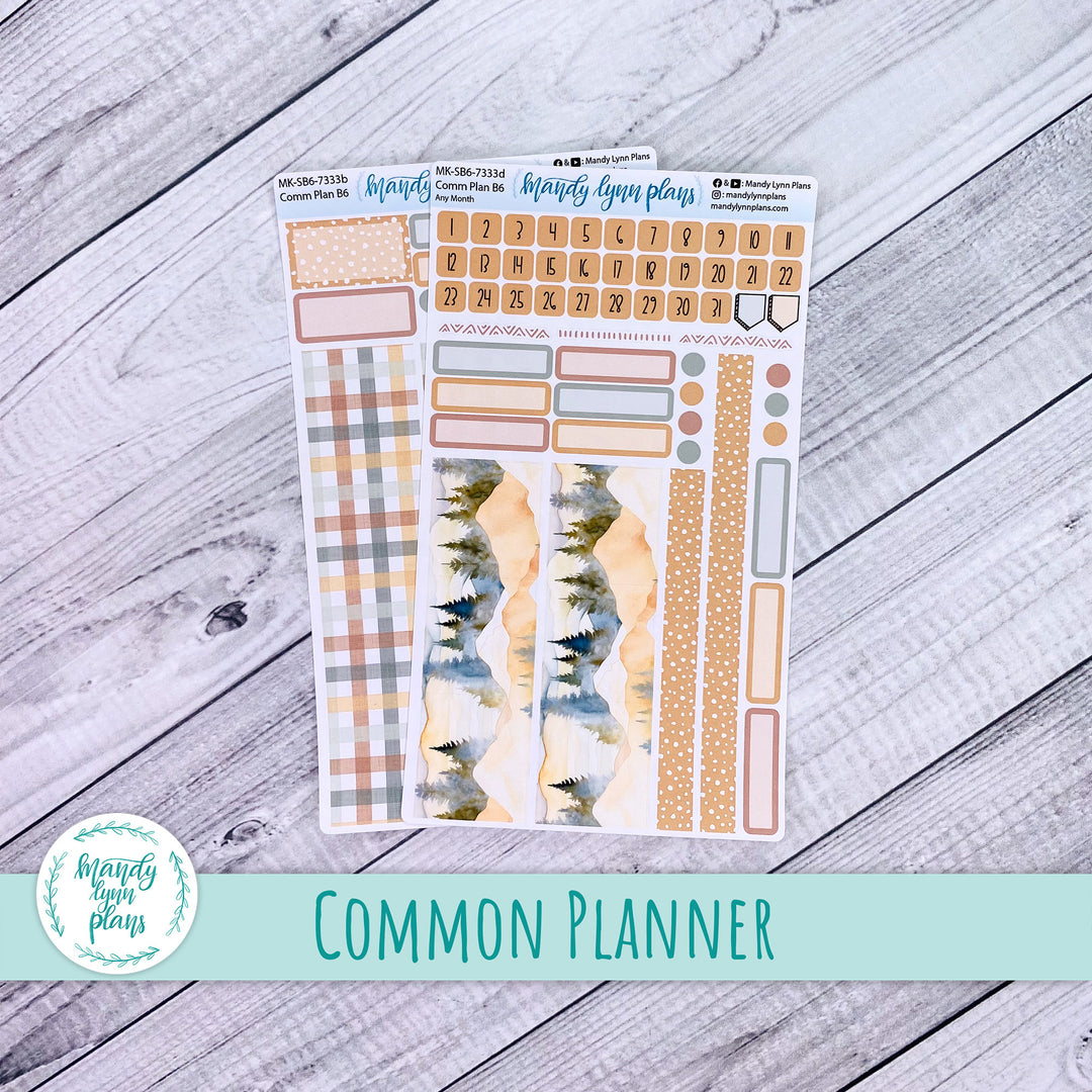 Any Month Common Planner Monthly Kit || Mountains || 333